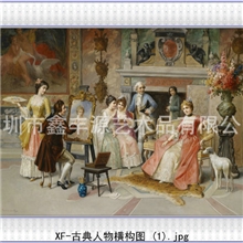 2013新款宫廷油画批发人体高清深圳油画防水纯棉布画