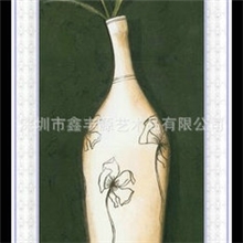 大量生产2013新版中式装饰画花瓶时尚玄关壁画