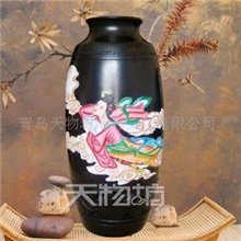供应彩陶工艺品彩陶彩陶花瓶山东彩陶