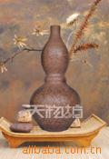 供应开片陶红陶彩云陶花瓶摆件