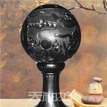 供应德州黑陶黑陶工艺品双龙球瓶