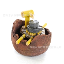 生产小型欧式流水喷泉装饰酒店树脂工艺品创意礼品价格优惠