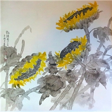 王路平国画艳阳具有收藏价值的全国青年画家名家国画