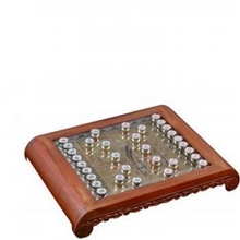 经典收藏冻胶彩印纯银象棋工艺品送礼会友珍藏香梨木雕