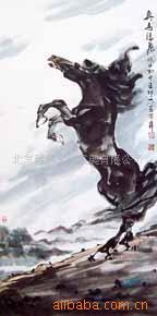 供应礼品名家书画王相文画马中国画艺术品收藏品