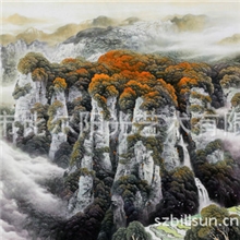 锦绣云山清泉欢中国画山水画