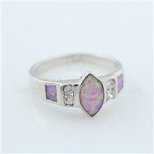 【厂家直销】外贸饰品925银时尚澳宝戒指珠宝设计