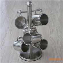 供应不锈钢亮关7件套杯咖啡杯，水杯