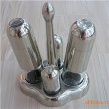 不锈钢梅花座4味瓶，调味瓶