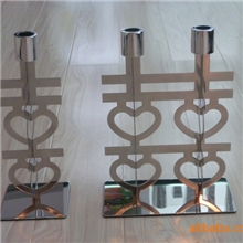 不锈钢烛台；双喜烛台；喜字烛台