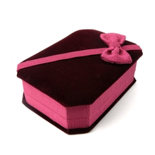 饰品绒布包装盒淘宝货源玫红颜色混发