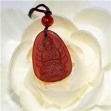 天然红玛瑙磨砂吊坠情侣款中国红本命年厂家批发量大从优