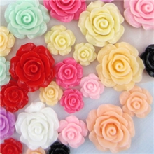 专业批发DIY手机美容配件树脂饰品配件爆新款韩版18MM树脂玫瑰花