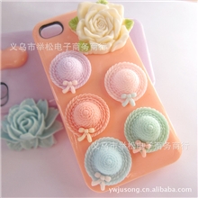 DIY日系树脂饰品配件淑女帽子手机贴钻美容底材配件DIY材料