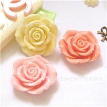 DIY手工手机壳美容贴钻材料树脂饰品配件新款树脂多色玫瑰花