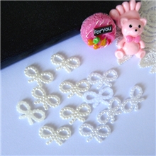 DIY手工手机壳美容贴钻材料树脂饰品配件ABS半面贴片珍珠蝴蝶结