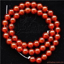 供应天然红玛瑙圆珠半成品8MM