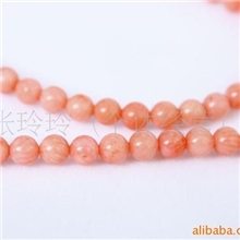 批发粉珊瑚圆珠半成品6MM时尚配饰DIY手工