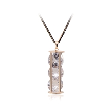 伊泰莲娜丽晶品牌正品水晶锆石幸运瓶毛衣链长款项链饰品批发