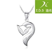 I.D.S迪尚925纯银狐狸女短款锁骨配饰银饰厂家现货批发