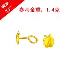深圳水贝黄金首饰加工厂定制批发千足金/黄金/3D硬金/K金耳饰