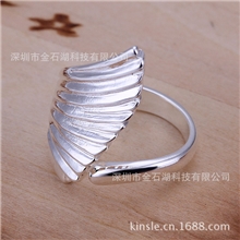 外贸热销925银饰品批发经典韩版瑞丽时尚首饰浪漫天使之翼戒指