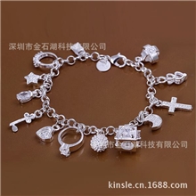 手链批发925银饰品手链韩版热卖精美100元混批13件手链