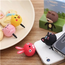 苹果iphone4/4Sipad防尘塞动物头手机耳机孔塞子6404