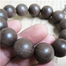 碳化木千年乌木阴沉木佛珠手串17mm哑光麻柳碳化木手链念珠