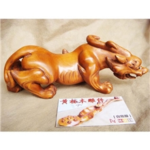 木檀世家黄杨木辟邪皮休摆件大号招财貔貅雕件黄杨木貔貅摆件