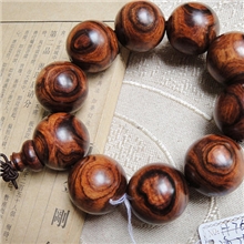 海南黄花梨手串手链木檀世家25mm全品相鬼脸鬼眼海黄佛珠H762号