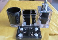 卫浴四件套贝壳工艺品创意礼品牙刷架肥皂盒树脂工艺品