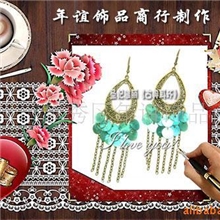 古典贝壳耳环彩色贝壳耳环饰品外贸贝壳耳环批发中国风耳坠