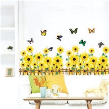 菊花蝴蝶风景墙贴三代墙贴厂家直销