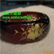 厂家直销纯手工雕刻琥珀手镯饰品