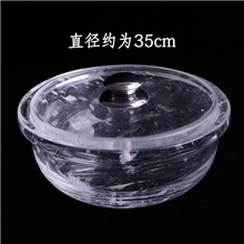 加工定制水晶锅餐具天然水晶锅耐高温水晶锅350*90