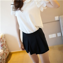 32424夏装新品韩版超显瘦时尚多褶裙裤短裤一件代发诚招代理