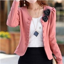 HP5061#2013秋装新款韩版修身双排扣小西服短款大码