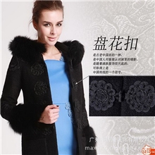 新款秋冬高档时尚连帽呢料大衣欧美风格热买款厂家直销