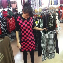 2013年秋冬新款被色卡其色粉色黄色绿色橘色浅绿粉色休闲长款毛衣