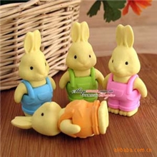 超创意/学生奖品/可爱咪兔环保橡皮/动物橡皮/收藏橡皮