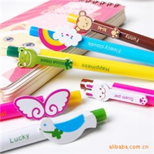 韩国文具可爱卡通热卖千支圆珠笔很好用6款随机