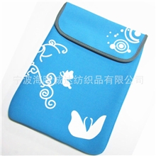 潜水料蝴蝶立体双面用电脑包防水料印花内胆包