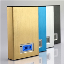 厂家超低价供应铝合金移动电源12000毫安带LED显示多功能充电宝