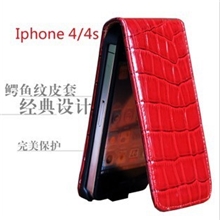 苹果4/4s手机壳iPhon4鳄鱼纹手机皮套鳄鱼纹上下翻手机壳多色