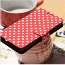 苹果波点皮套iphone4手机皮套手机保护壳精品波点皮套