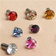 厂家直销钻石防尘塞耳机塞批发价格彩色耳机口塞