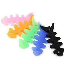 鱼骨绕线器缠绕器耳机鱼骨头硅胶苹果通用