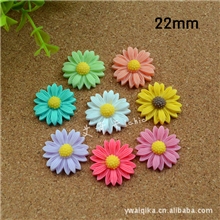 diy手机饰品配件22mm太阳花小雏菊树脂配件手机diy材料批发