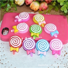 热销新款闪粉珠光树脂棒棒糖diy手机美容材料头饰发饰饰品配件